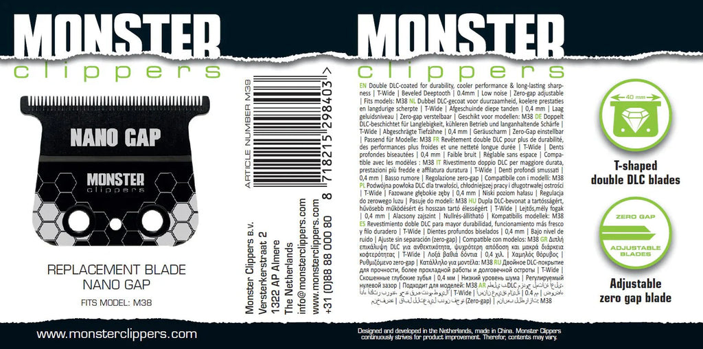 MonsterClipper NANO GAP CUTTING BLADE (M39)